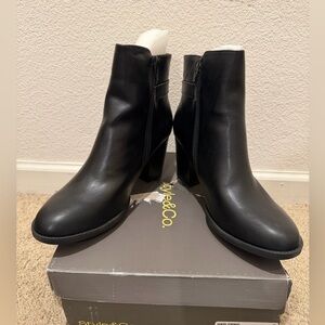 “New” Style & Co. HARLEM Black Ankle Boots for Women size12